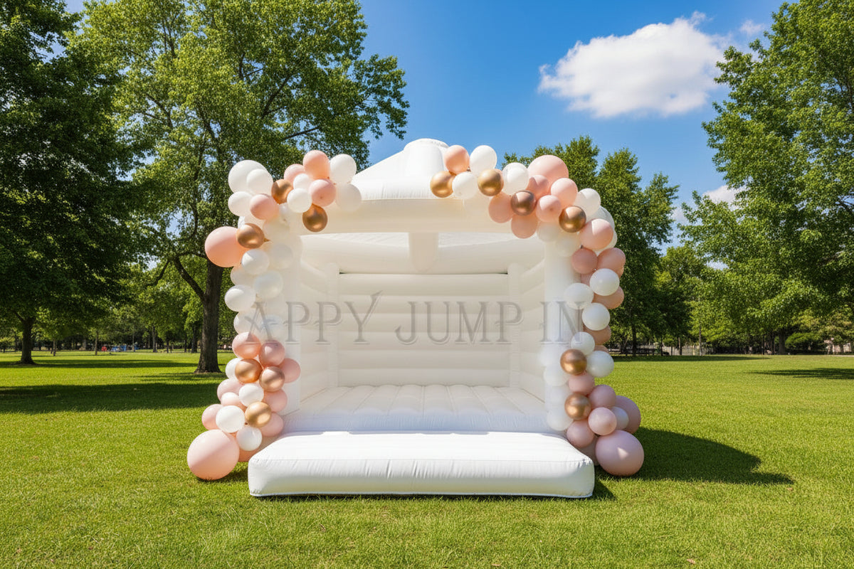 balloon arch wedding bounce house rentals near me