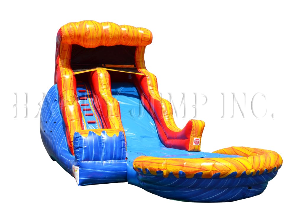 18' Double Drop Wave Slide Pool - WS4120-1M - Happy Jump