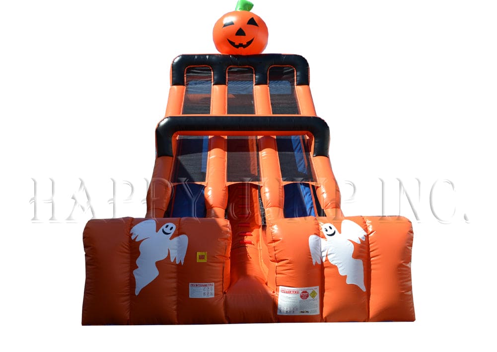 や*ま様 COME TO ME / SLIPPING & SLIDING 24 Ft Halloween Double Lane Inflatable Slide - Happy Jump