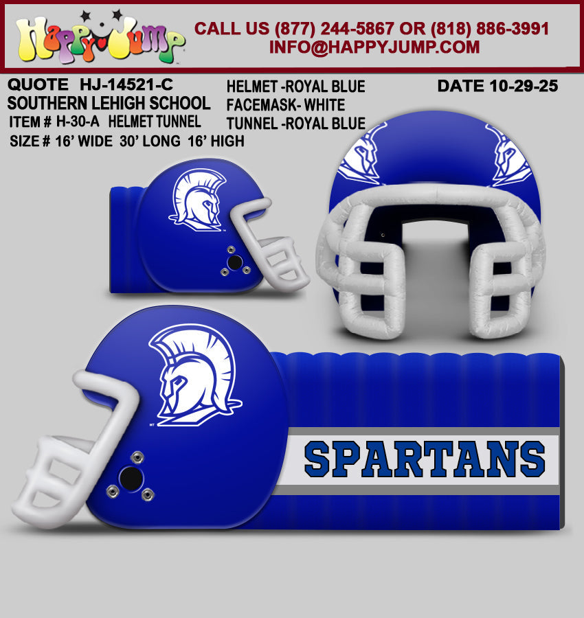 Custom Inflatable Football Run-Through Tunnel