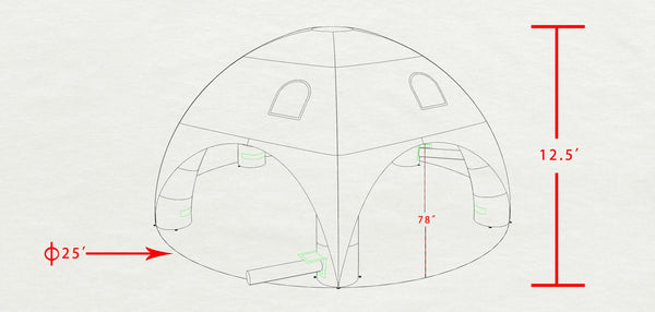 25' Spider Tent - AD9474