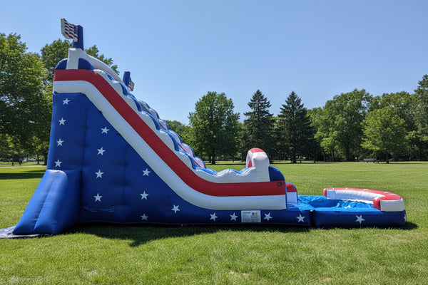 22 Foot Patriotic Double Lane
[Inflatable Water Slides for Sale]