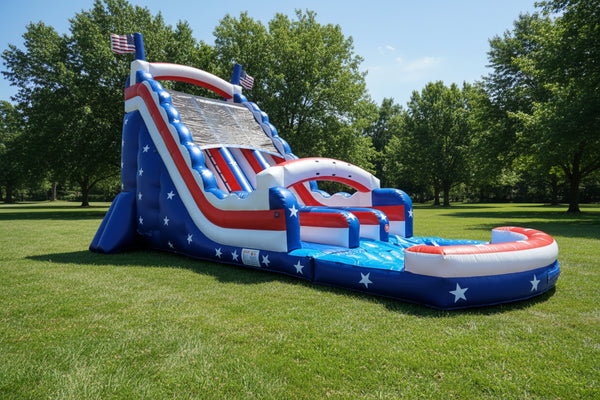 22 Foot Patriotic Double Lane
[Inflatable Water Slides for Sale]