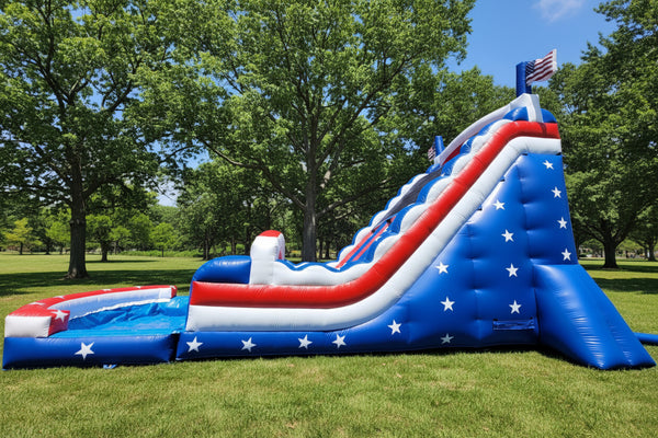 22 Foot Patriotic Double Lane
[Inflatable Water Slides for Sale]