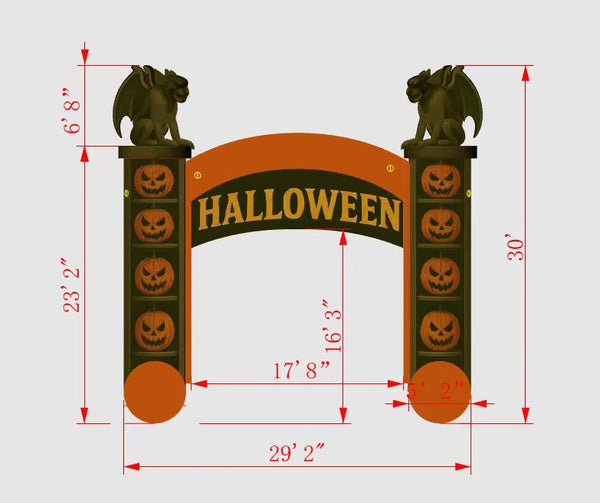 30' Halloween Arch AD9540