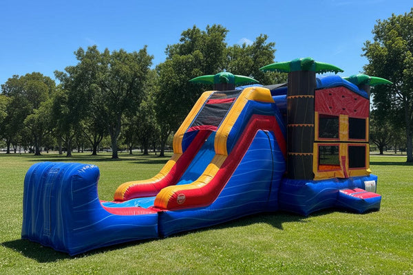 5-in-1 Super Combo Plus Pool/ Stopper | Commercial Inflatable Bounce House Combo - CO2171-1M