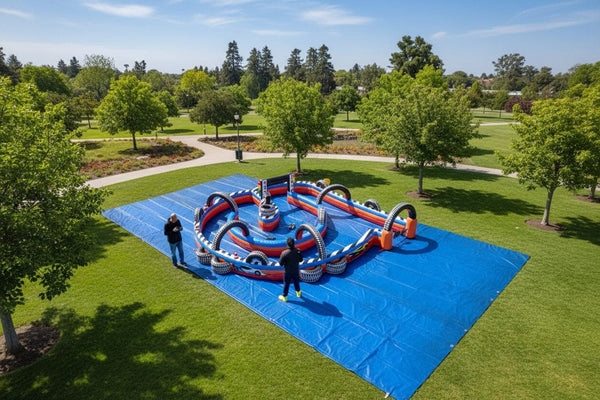 Turbo 500 Inflatable RC Race Track | Commercial Inflatable Interactive Game - IG5456
