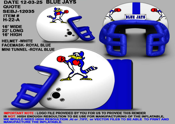 [Custom Inflatable Football Tunnels] Helmet Entrance Tunnels