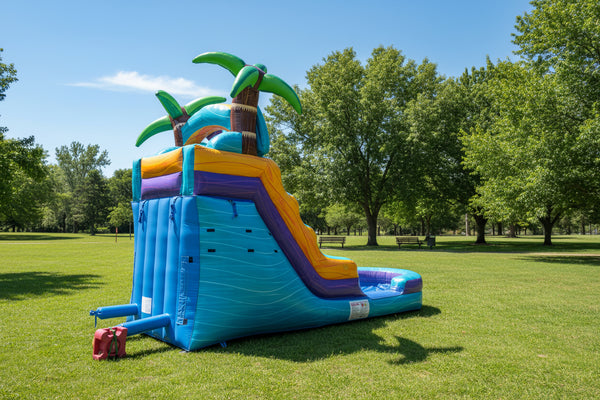 Beach Blast  commercial inflatable water Slide Back View