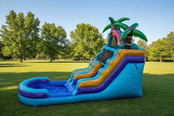 Beach Blast  commercial inflatable water Slide Top View