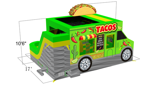 Taco Truck | 6 in 1 Jump & Slide Wet/dry Combo CO2417