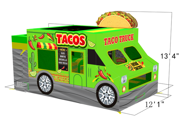 Taco Truck | 6 in 1 Jump & Slide Wet/dry Combo CO2417