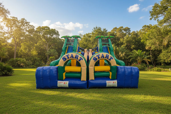 Commercial grade tropical Inflatable obstacle course 