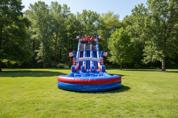 [Caribbean Bay Patriotic Water Slide] Commercial Inflatable Water Slides 