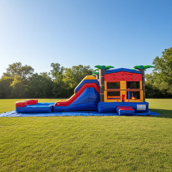 5-in-1 Super Combo Plus Pool/ Stopper | Commercial Inflatable Bounce House Combo - CO2171-1M