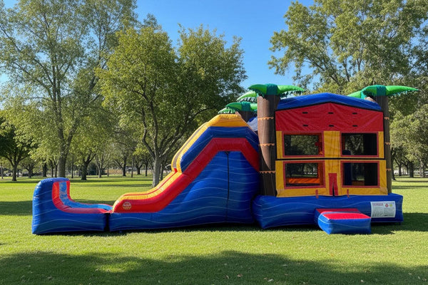 5-in-1 Super Combo Plus Pool/ Stopper | Commercial Inflatable Bounce House Combo - CO2171-1M