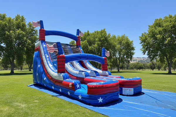Blazer Wave Patriotic Water Slide | Commercial Inflatable Water Slide  - WS4160-P