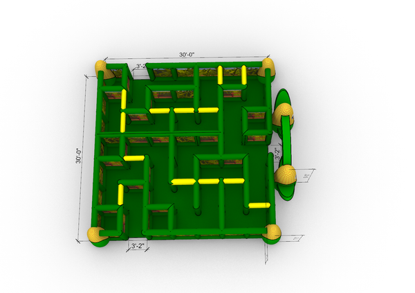 [The Lost Patch Inflatable Maze Kids Playground] Commercial Inflatable Interactive Game