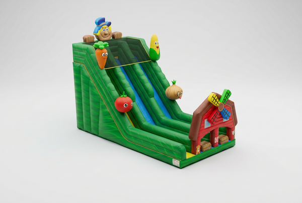 Inflatable slide for fall