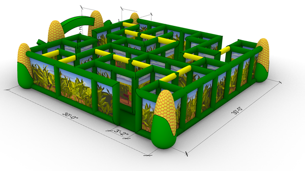 [The Lost Patch Inflatable Maze Kids Playground] Commercial Inflatable Interactive Game