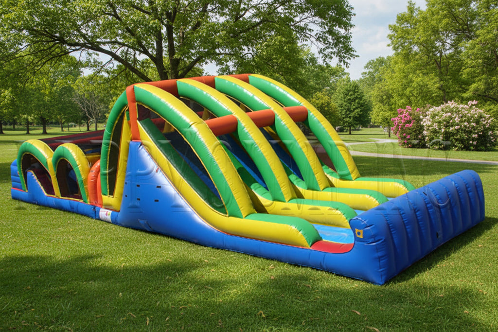 3-Lane Mega Thrill] | Commercial Inflatable Obstacle Course
