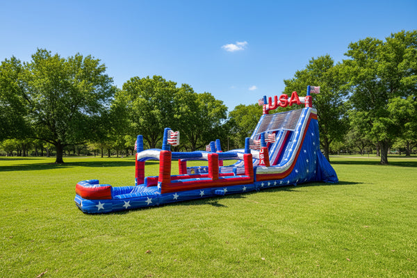 [Caribbean Bay Patriotic Water Slide] Commercial Inflatable Water Slides 