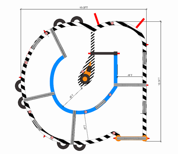 [Turbo 500 Inflatable RC Race Track] Commercial Inflatable Interactive Game