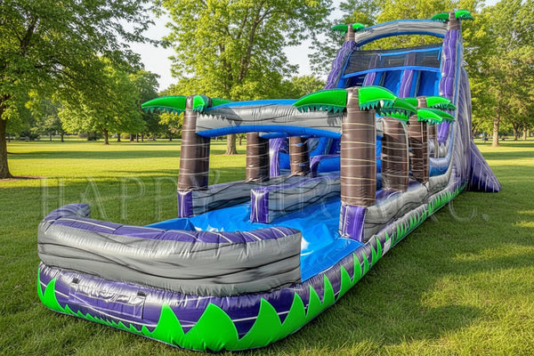 [22 Foot Double Bay W/Slip Slide] Commercial Inflatable Water Slides 