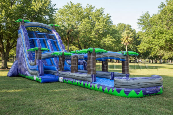[22 Foot Double Bay W/Slip Slide] Commercial Inflatable Water Slides 