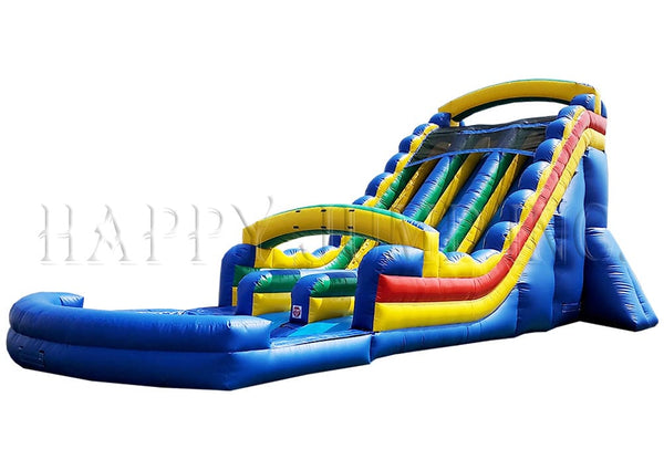 22' Double Lane Water Slide Primary Colors - WS4152