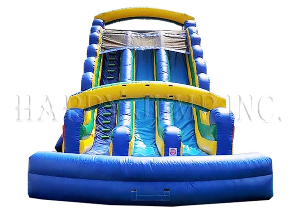22' Double Lane Water Slide Primary Colors - WS4152
