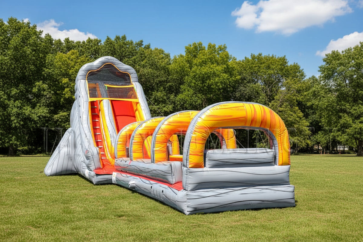 20 Foot Volcano Inflatable Water Slide with Slip Slide | Commercial ...