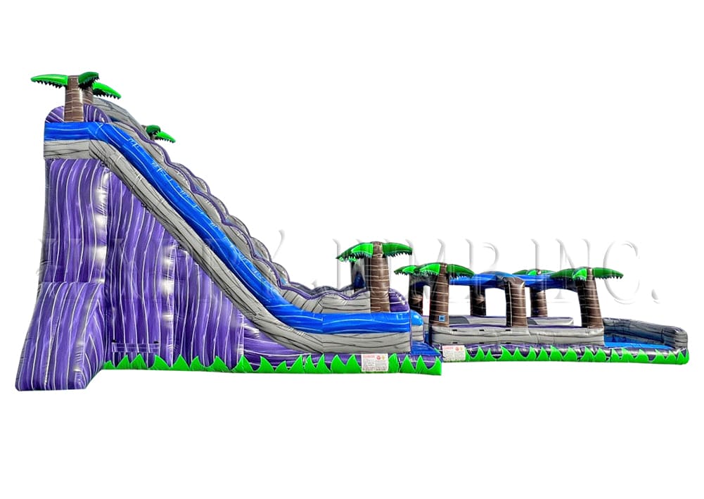 22' Double Bay Water Slide With Slip Slide and Pool - Happy Jump