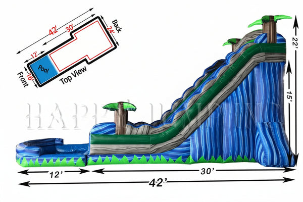 [Blue Bay Inflatable Water Slide] Commercial Inflatabtable Wter Slide