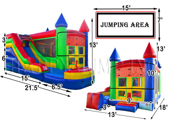 5x Jump & Splash Castle PLUS (Pool + Stopper) - CO2331