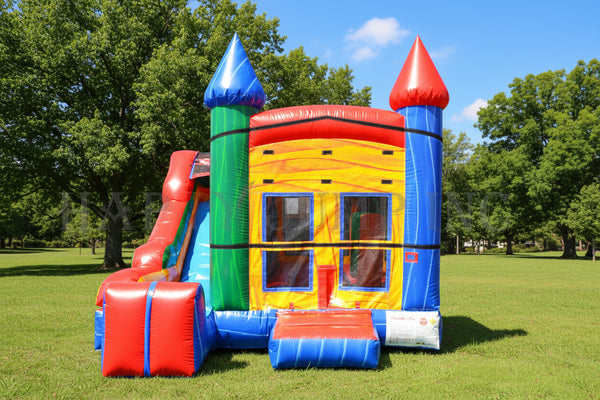 [5x Jump & Splash Castle] Commercial Inflatable Bounce House Combo
