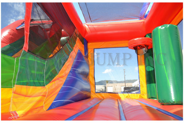 [5x Jump & Splash Castle] Commercial Inflatable Bounce House Combo