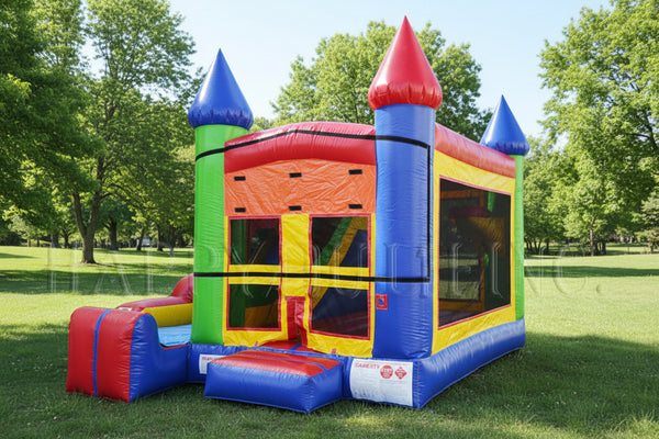 [5x Jump & Splash Castle] Commercial Inflatable Bounce House Combo