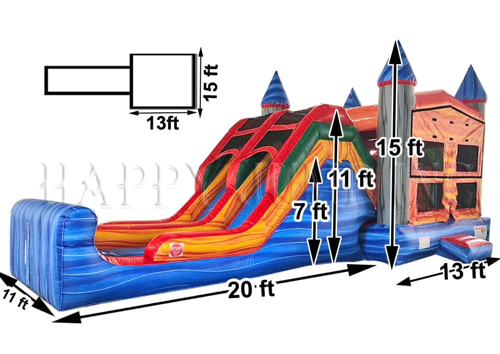 5in1 Super Combo Double Lane (Marble) - CO2181-1M - Happy Jump